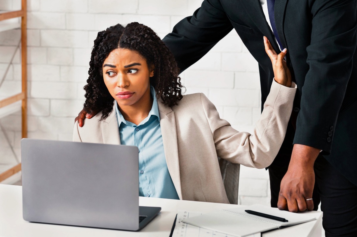 HR reviewing evidence for harassment claims in the workplace.